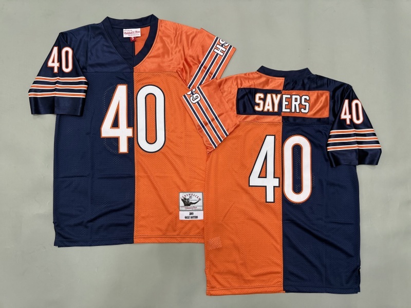Men 2025 Nike Chicago Bears #40 Sayers blue orange Throwback Limited NFL Jersey style 001->chicago bears->NFL Jersey